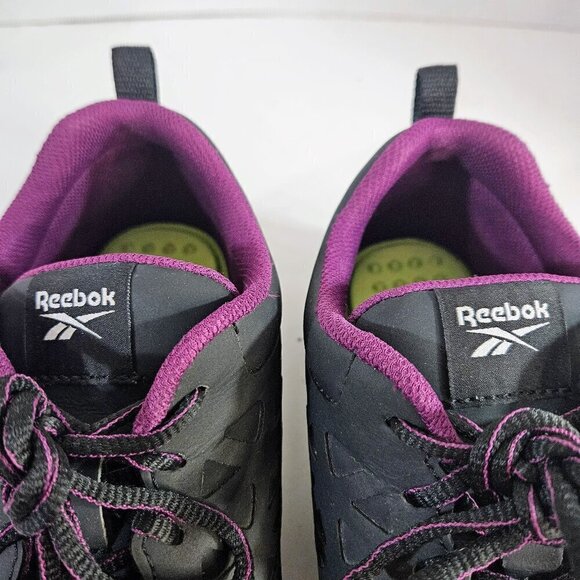 Reebok Women's Exofuse Cushioned Athletic Safety Work Shoe Gray and Plum Size 10 - Picture 6 of 8